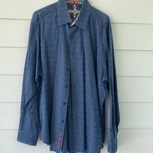 Robert Graham plaid button down 100% cotton shirt